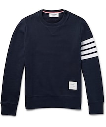 THOM BROWNE | Thom Browne Striped Loopback Cotton-Jersey Sweatshirt(スウェット)