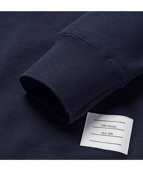 THOM BROWNE（トムブラウン）の「Thom Browne Striped Loopback Cotton-Jersey Sweatshirt（スウェット・メンズ・Blue・0/1/2/3/4/5）」の2枚目の写真