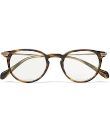 OLIVER PEOPLES | Oliver Peoples Sheldrake Round-Frame Tortoiseshell Acetate Optical Glasses(メガネ)