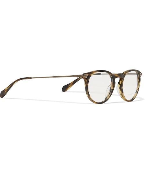 OLIVER PEOPLES（オリバーピープルズ）の「Oliver Peoples Sheldrake Round-Frame Tortoiseshell Acetate Optical Glasses（メガネ・メンズ・Brown・One size）」の4枚目の写真