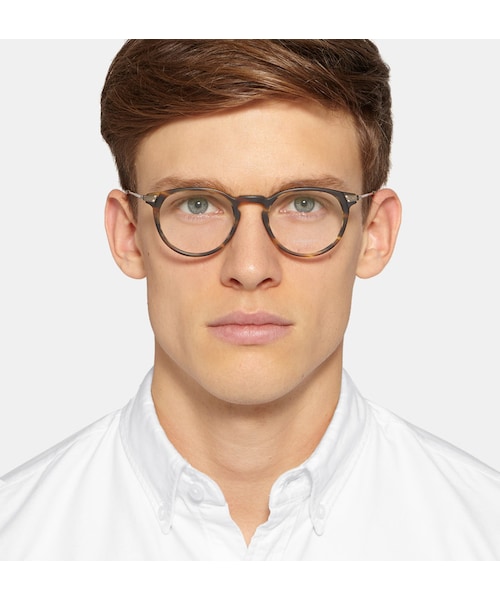 OLIVER PEOPLES（オリバーピープルズ）の「Oliver Peoples Sheldrake Round-Frame Tortoiseshell Acetate Optical Glasses（メガネ・メンズ・Brown・One size）」の2枚目の写真