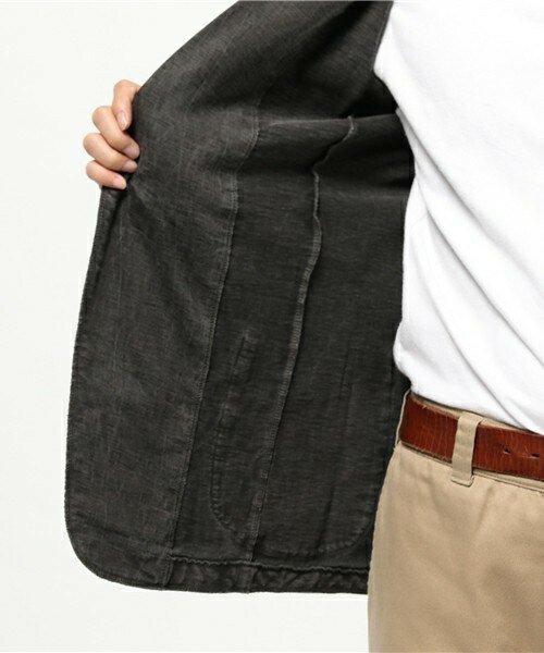 SABLE CLUTCH（セーブルクラッチ）の「1B LAPEL CARDIGAN-PIGMENT DYED（カーディガン/ボレロ・メンズ・ブラック/カーキ・MEDIUM/LARGE）」の11枚目の写真