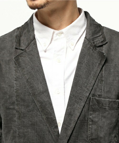 SABLE CLUTCH（セーブルクラッチ）の「1B LAPEL CARDIGAN-PIGMENT DYED（カーディガン/ボレロ・メンズ・ブラック/カーキ・MEDIUM/LARGE）」の6枚目の写真