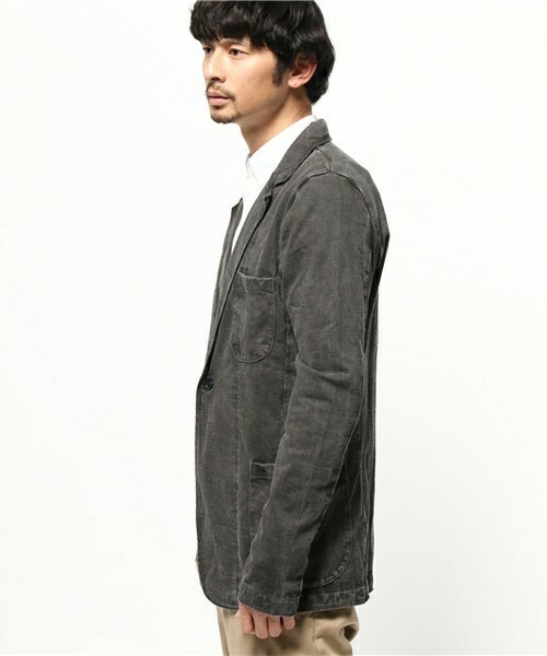 SABLE CLUTCH（セーブルクラッチ）の「1B LAPEL CARDIGAN-PIGMENT DYED（カーディガン/ボレロ・メンズ・ブラック/カーキ・MEDIUM/LARGE）」の3枚目の写真
