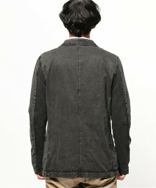 SABLE CLUTCH（セーブルクラッチ）の「1B LAPEL CARDIGAN-PIGMENT DYED（カーディガン/ボレロ・メンズ・ブラック/カーキ・MEDIUM/LARGE）」の4枚目の写真