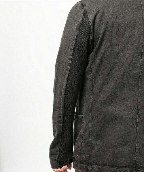 SABLE CLUTCH（セーブルクラッチ）の「1B LAPEL CARDIGAN-PIGMENT DYED（カーディガン/ボレロ・メンズ・ブラック/カーキ・MEDIUM/LARGE）」の9枚目の写真