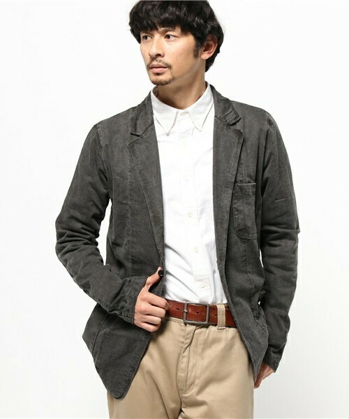SABLE CLUTCH（セーブルクラッチ）の「1B LAPEL CARDIGAN-PIGMENT DYED（カーディガン/ボレロ・メンズ・ブラック/カーキ・MEDIUM/LARGE）」の5枚目の写真