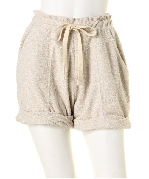 Ungrid(アングリッド)の「【Men’s Like】パイルスウェットショートPT(パンツ・レディース・オフホワイト/グレー/ベージュ・F)」の1枚目の写真