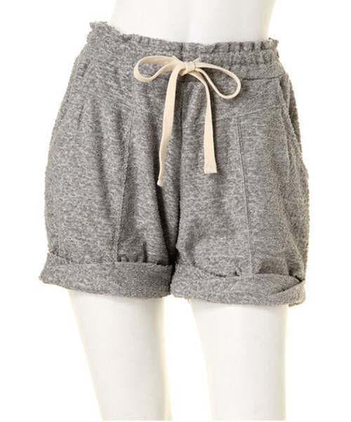 Ungrid(アングリッド)の「【Men’s Like】パイルスウェットショートPT(パンツ・レディース・オフホワイト/グレー/ベージュ・F)」の2枚目の写真