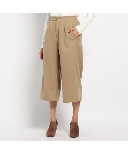 OZOC（オゾック）の「クロップドワイドパンツ（パンツ・レディース・ベージュ/グレー系/ブラック・その他）」の4枚目の写真