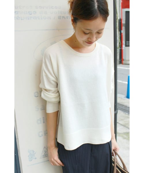SLOBE IENA - ウールカシミア12Gボートネックニット SLOBE IENA（スローブイエナ）の「《予約》ウールカシミヤ12G