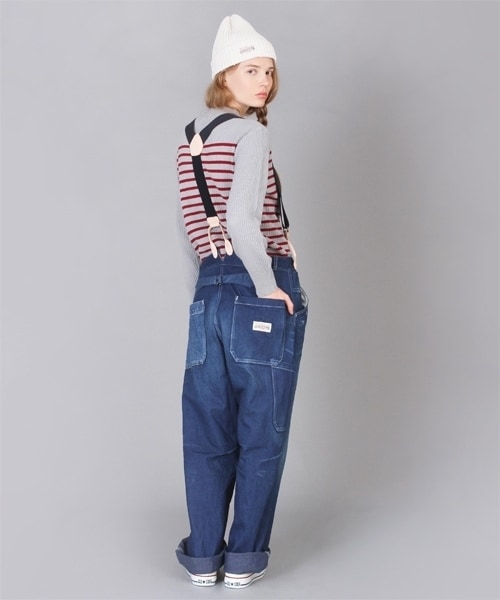 RNA-N（アールエヌエーエヌ）の「＜予約＞デニムワイドワークサスペンダーパンツ（パンツ・レディース・ワンウォッシュ/ヴィンテージワンウォッシュ・M）」の4枚目の写真