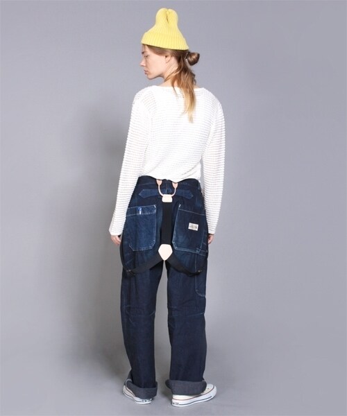 RNA-N（アールエヌエーエヌ）の「＜予約＞デニムワイドワークサスペンダーパンツ（パンツ・レディース・ワンウォッシュ/ヴィンテージワンウォッシュ・M）」の6枚目の写真