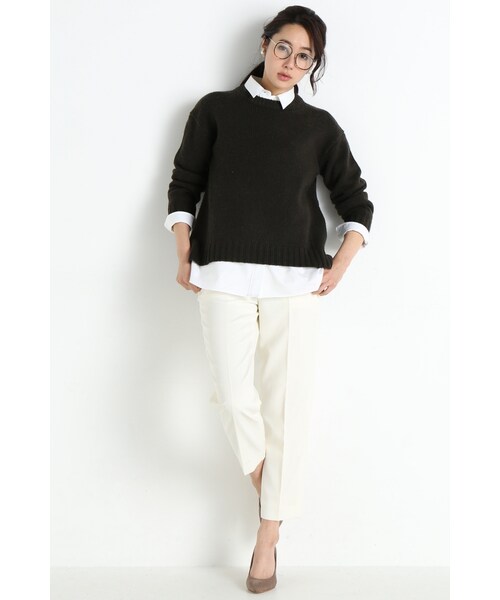Spick & Span（スピックアンドスパン）の「ナチュラルストレッチツイル パンツ（パンツ・グレーA/ホワイト/キャメル/ネイビー・34/36/38/40）」の6枚目の写真