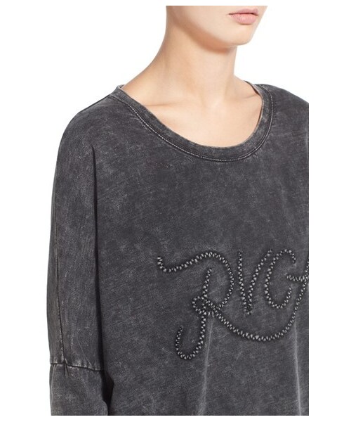 RVCA（ルーカ）の「RVCA 'Ro' Embroidered Logo Sweatshirt（スウェット・レディース・Black・Juniors Large/Juniors Medium/Juniors Small/Juniors X-Small）」の5枚目の写真