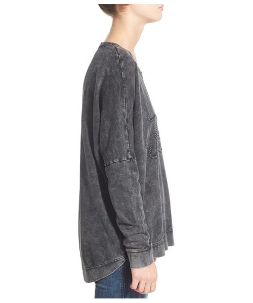 RVCA（ルーカ）の「RVCA 'Ro' Embroidered Logo Sweatshirt（スウェット・レディース・Black・Juniors Large/Juniors Medium/Juniors Small/Juniors X-Small）」の4枚目の写真