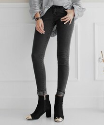 DHOLIC | ヴィンテージウォッシュ裏起毛スキニーデニムパンツ(デニムパンツ)