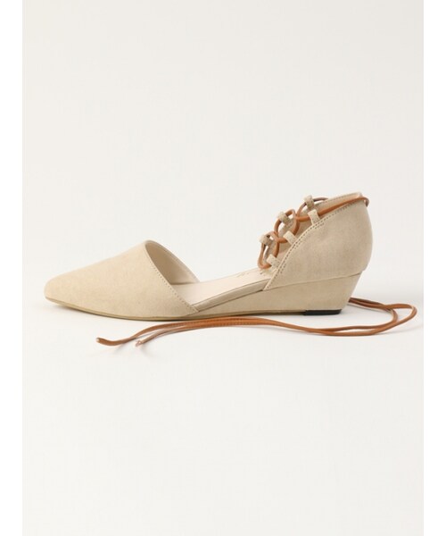 Honey Salon（ハニーサロン）の「レースアップフラット（シューズ・レディース・ライトベージュ/ピンク/キャメル/ブラック・23/23.5/24/24.5）」の10枚目の写真