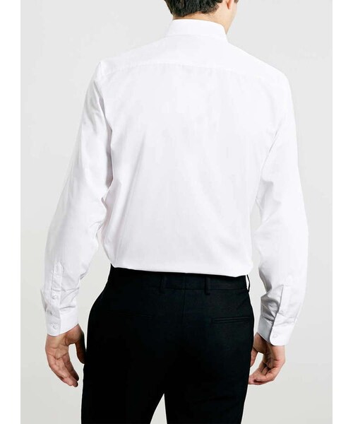 TOPMAN（トップマン）の「White Long Sleeve Smart Shirt（シャツ/ブラウス・メンズ・White・XS/S/M/L/XL/XXL）」の2枚目の写真