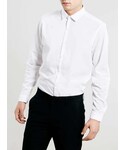 Topman | White Long Sleeve Smart Shirt(襯衫)