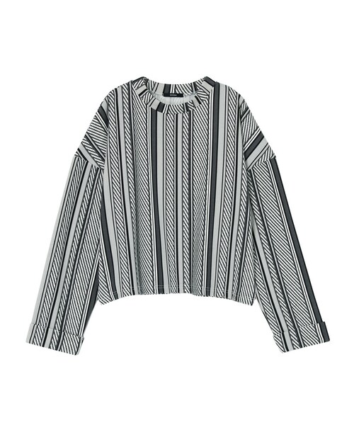 EMODA（エモダ）の「CHOOSE DROP SLEEVEトップス（トップス・レディース・グレー/ブラック/ベージュ/ライトミックス・F）」の4枚目の写真