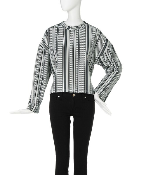 EMODA（エモダ）の「CHOOSE DROP SLEEVEトップス（トップス・レディース・グレー/ブラック/ベージュ/ライトミックス・F）」の5枚目の写真