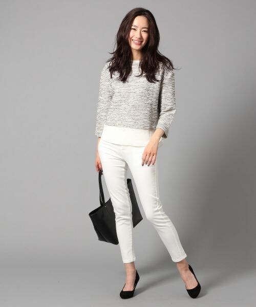 BLISS POINT（ブリスポイント）の「ストレッチデニムスキニーパンツ（パンツ・レディース・ホワイト/ブラック/クラッシュ(ブラック)/ブルー/ネイビー・S/M/L）」の7枚目の写真