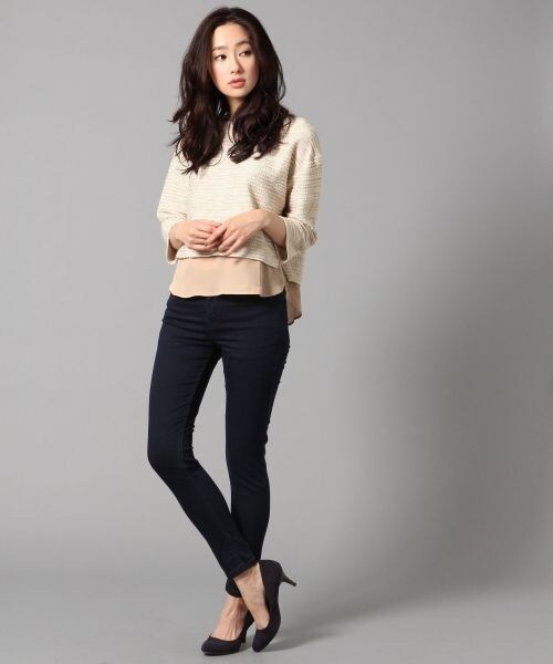 BLISS POINT（ブリスポイント）の「ストレッチデニムスキニーパンツ（パンツ・レディース・ホワイト/ブラック/クラッシュ(ブラック)/ブルー/ネイビー・S/M/L）」の9枚目の写真