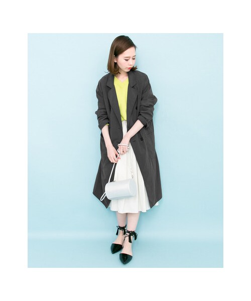 KBF(ケイビーエフ)の「ナイロンエアウォッシュコート(ジャケット/アウター・レディース・YEL/GRN/MOCHA/CHARCOAL・one)」の9枚目の写真