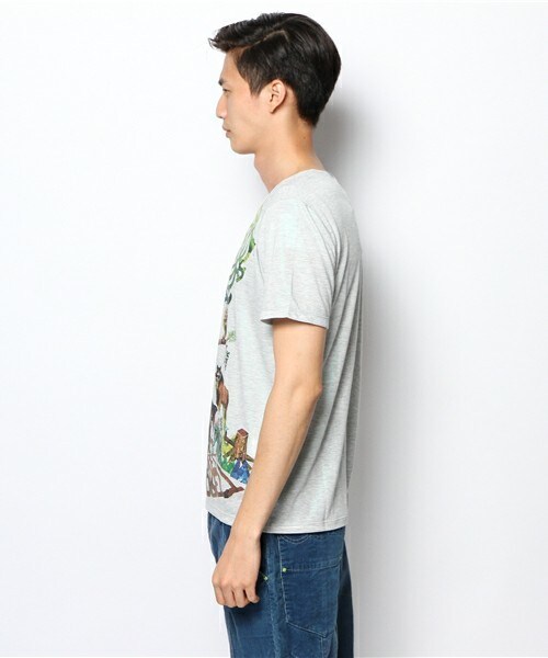 FRAPBOIS(フラボア)の「ラメフォレスT(Tシャツ/カットソー・メンズ・グリーン/ゴールド・0/1/2)」の4枚目の写真