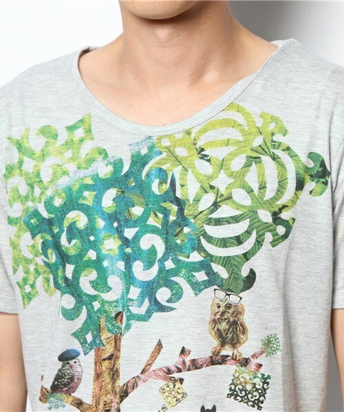 FRAPBOIS(フラボア)の「ラメフォレスT(Tシャツ/カットソー・メンズ・グリーン/ゴールド・0/1/2)」の6枚目の写真