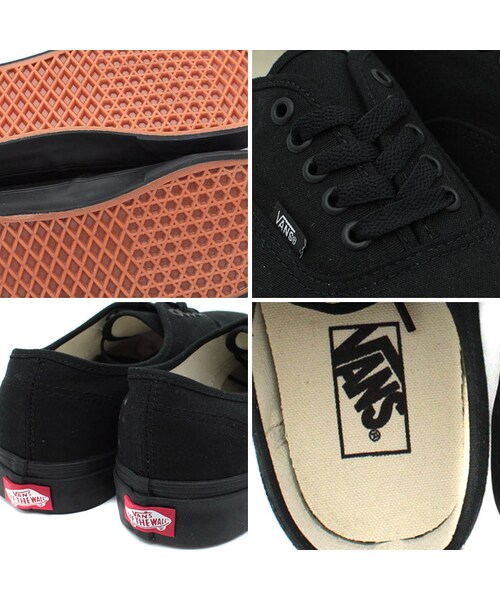 VANS（バンズ）の「VANS AUTHENTIC(BLACK/BLACK)（シューズ・メンズ・ブラック・22.0cm/22.5cm/23.0cm/23.5cm/24.0cm/24.5cm/25.0cm/25.5cm/26.0cm/26.5cm/27.0cm/27.5cm/28.0cm/28.5cm/29.0cm/29.5cm/30.0cm/31.0cm）」の3枚目の写真
