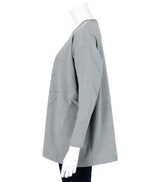 Ne-net（ネネット）の「ひつじとはなの裏毛 / Tシャツ（トップス・レディース・dark brown/gray・02）」の6枚目の写真