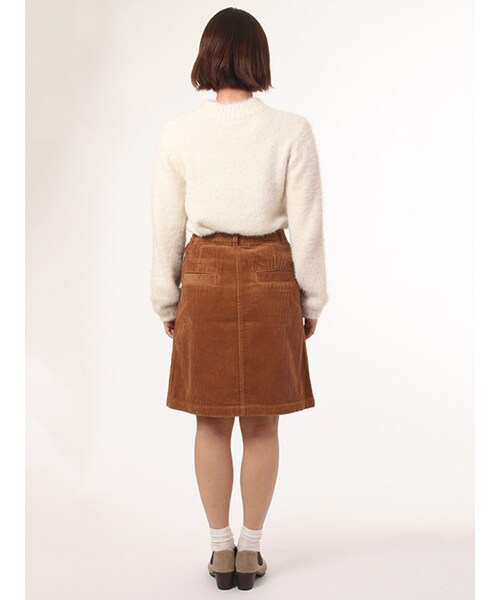 w closet（ダブルクローゼット）の「6Wコーデュロイ台形スカート（スカート・レディース・グレー/ピンク/オレンジベージュ・FREE）」の6枚目の写真
