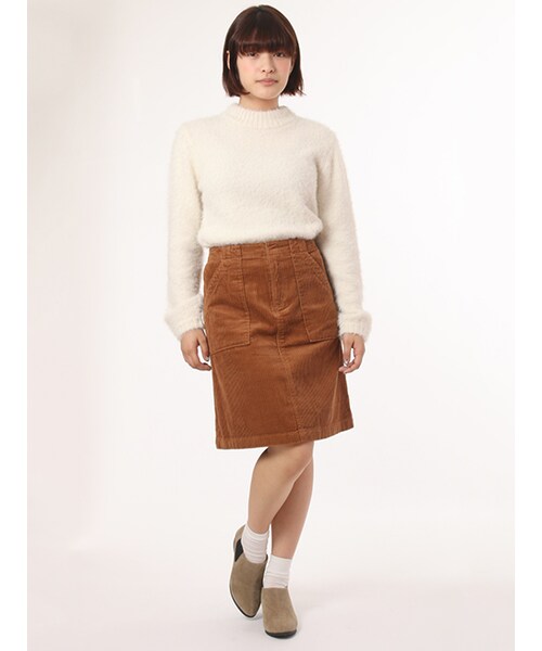 w closet（ダブルクローゼット）の「6Wコーデュロイ台形スカート（スカート・レディース・グレー/ピンク/オレンジベージュ・FREE）」の11枚目の写真