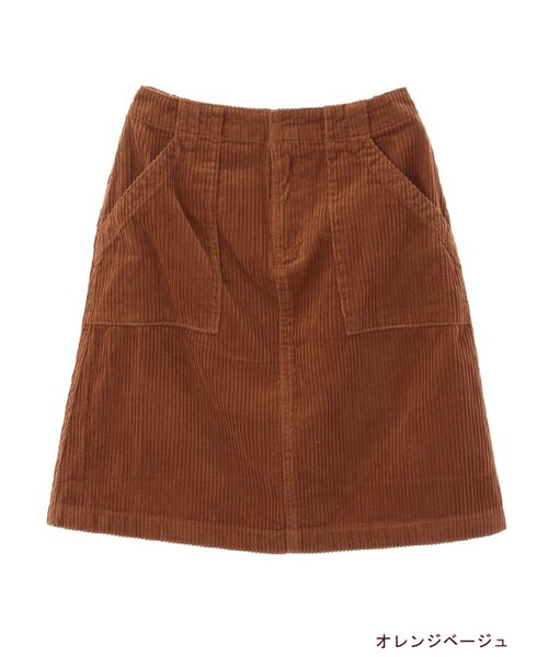 w closet（ダブルクローゼット）の「6Wコーデュロイ台形スカート（スカート・レディース・グレー/ピンク/オレンジベージュ・FREE）」の2枚目の写真
