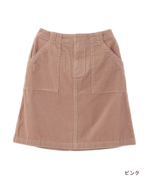 w closet（ダブルクローゼット）の「6Wコーデュロイ台形スカート（スカート・レディース・グレー/ピンク/オレンジベージュ・FREE）」の3枚目の写真