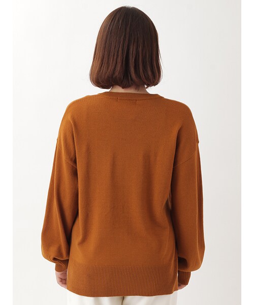 w closet（ダブルクローゼット）の「ポケ付きVネックニット（トップス・レディース・キャメル/カーキ/グレー/ブラック・FREE）」の7枚目の写真