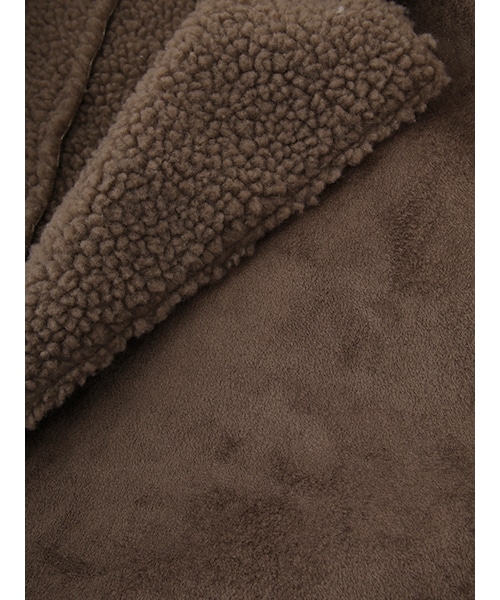 w closet(ダブルクローゼット)の「ムートンリバーシブルコート(ジャケット/アウター・レディース・キャメル/モカ・FREE)」の7枚目の写真