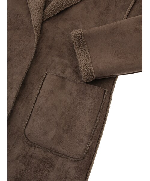 w closet(ダブルクローゼット)の「ムートンリバーシブルコート(ジャケット/アウター・レディース・キャメル/モカ・FREE)」の9枚目の写真