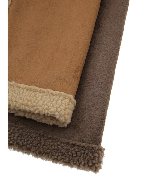 w closet(ダブルクローゼット)の「ムートンリバーシブルコート(ジャケット/アウター・レディース・キャメル/モカ・FREE)」の12枚目の写真