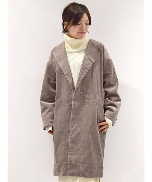 w closet（ダブルクローゼット）の「コーデュロイオープンカラーコート