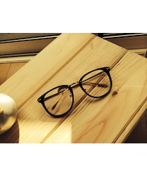 no brand | 大きめなレンズ伊達眼鏡(メガネ)