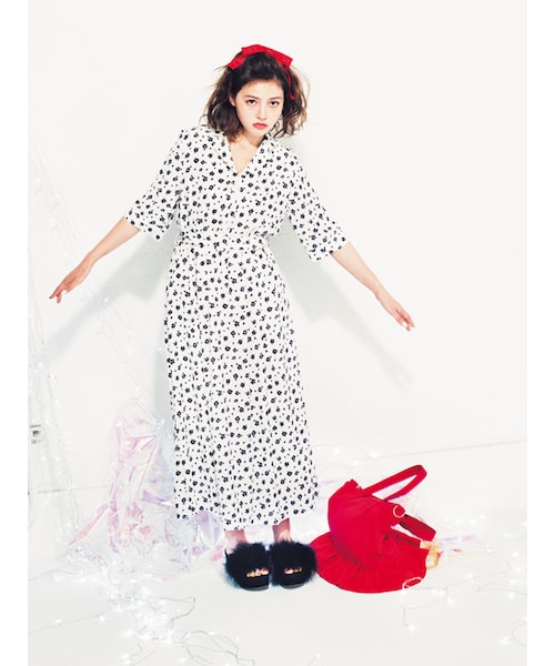 merry jenny（メリージェニー）の「ジョーゼットシャツマキシワンピース（ワンピース/ドレス・レディース・アイボリー/ピンク/ネイビー/ライトミックス/ミックス・F）」の8枚目の写真