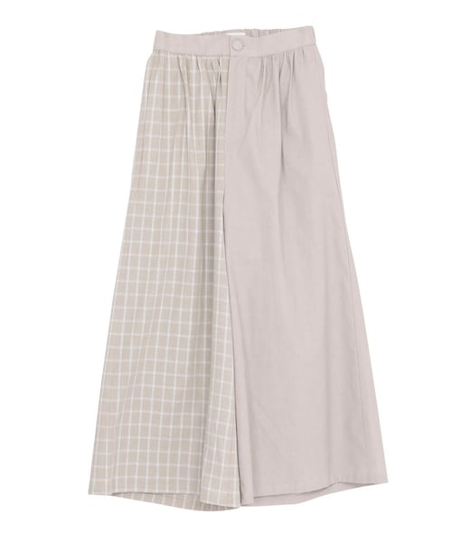 merry jenny（メリージェニー）の「はんぶんこワイドパンツ（パンツ・レディース・オフホワイト/ネイビー/ベージュ・F）」の2枚目の写真