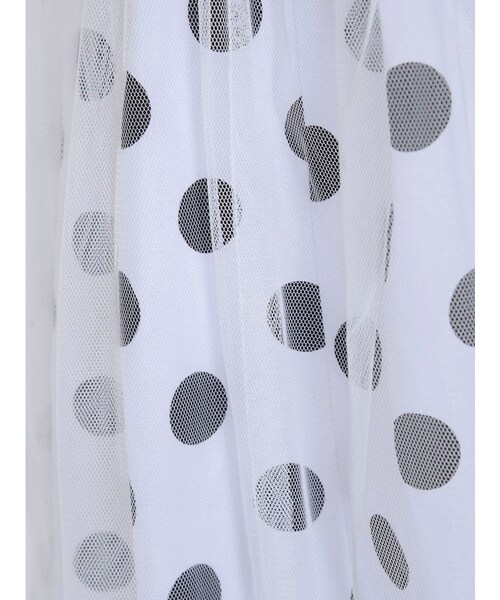 merry jenny（メリージェニー）の「ドットチュールミディスカート（スカート・レディース・オフホワイト/ブラック・F）」の9枚目の写真