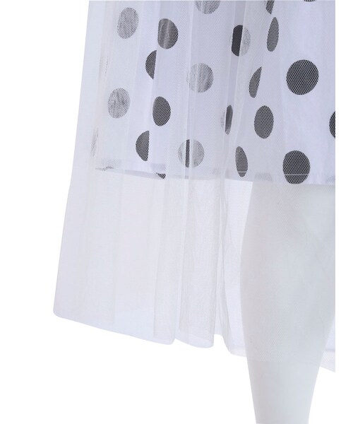merry jenny（メリージェニー）の「ドットチュールミディスカート（スカート・レディース・オフホワイト/ブラック・F）」の8枚目の写真
