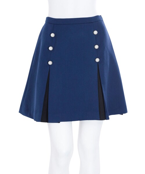 merry jenny（メリージェニー）の「ハイショクプリーツスカート（スカート・レディース・オフホワイト/ピンク/ネイビー・F）」の6枚目の写真