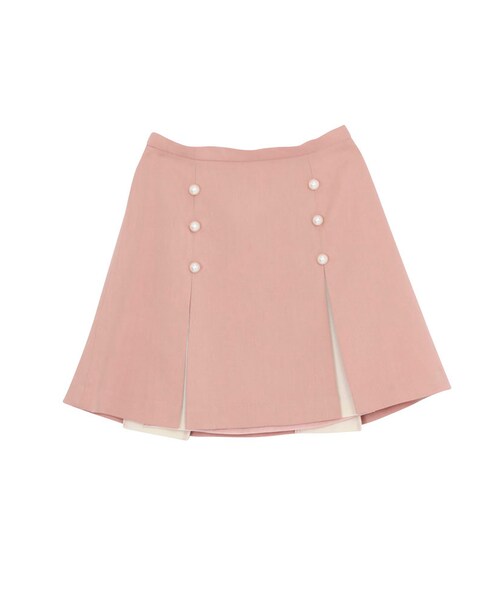 merry jenny（メリージェニー）の「ハイショクプリーツスカート（スカート・レディース・オフホワイト/ピンク/ネイビー・F）」の2枚目の写真