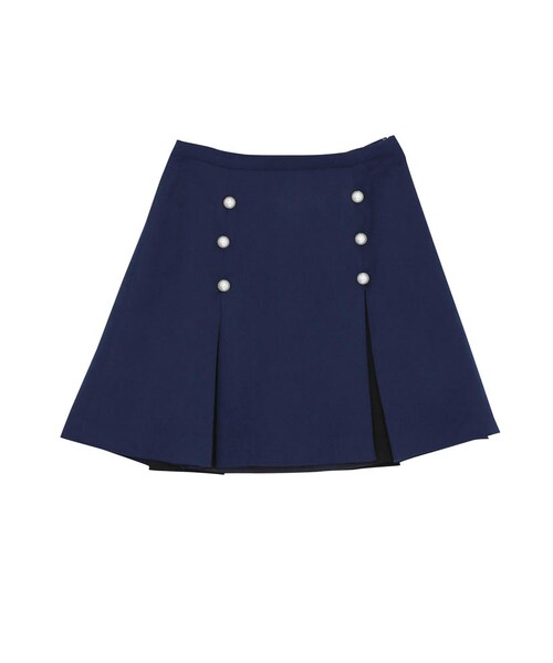 merry jenny（メリージェニー）の「ハイショクプリーツスカート（スカート・レディース・オフホワイト/ピンク/ネイビー・F）」の3枚目の写真